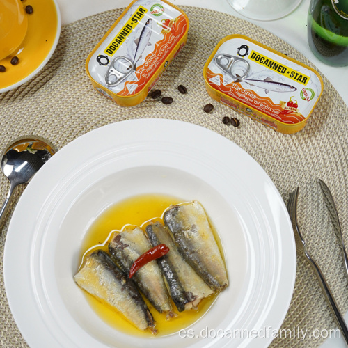 3-5PCS las mejores sardinas enlatadas de aceite de chile de alto grado